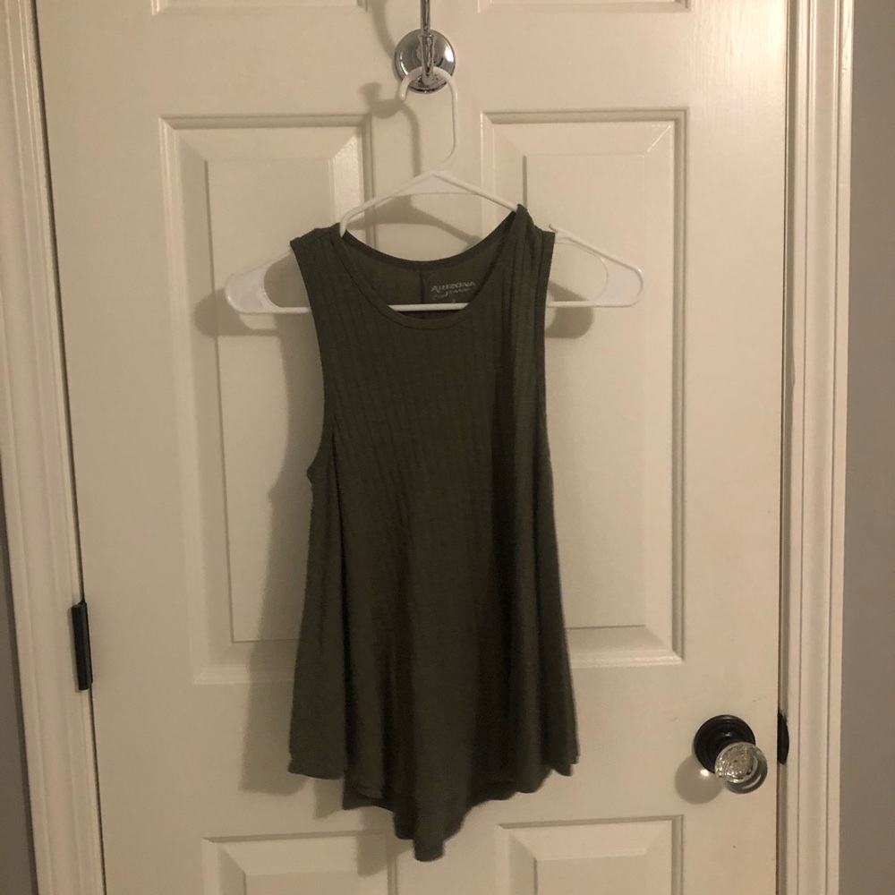 dark green tank top